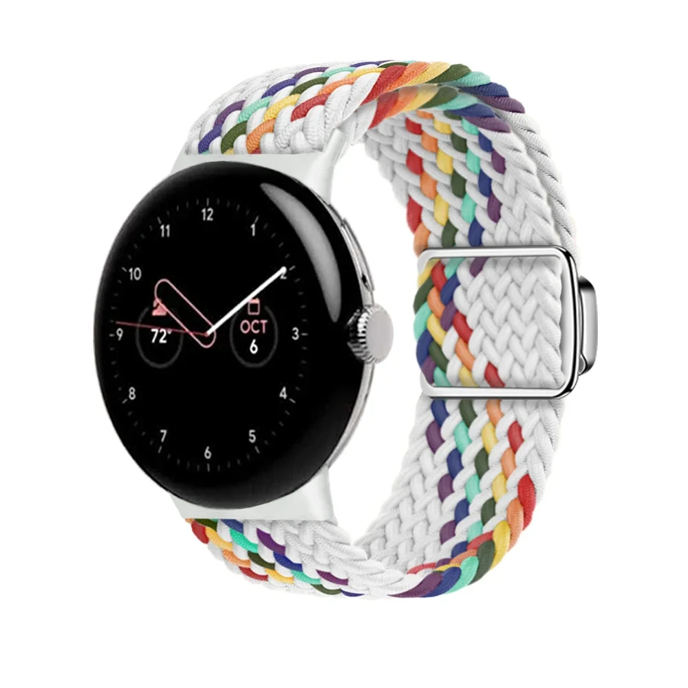 Gevlochten Magnetische Lusband Voor Google Pixel Horloge 2 Band Vervangende Polsband Nylon Armband Correa Pixel Horloge 2 Accessoires