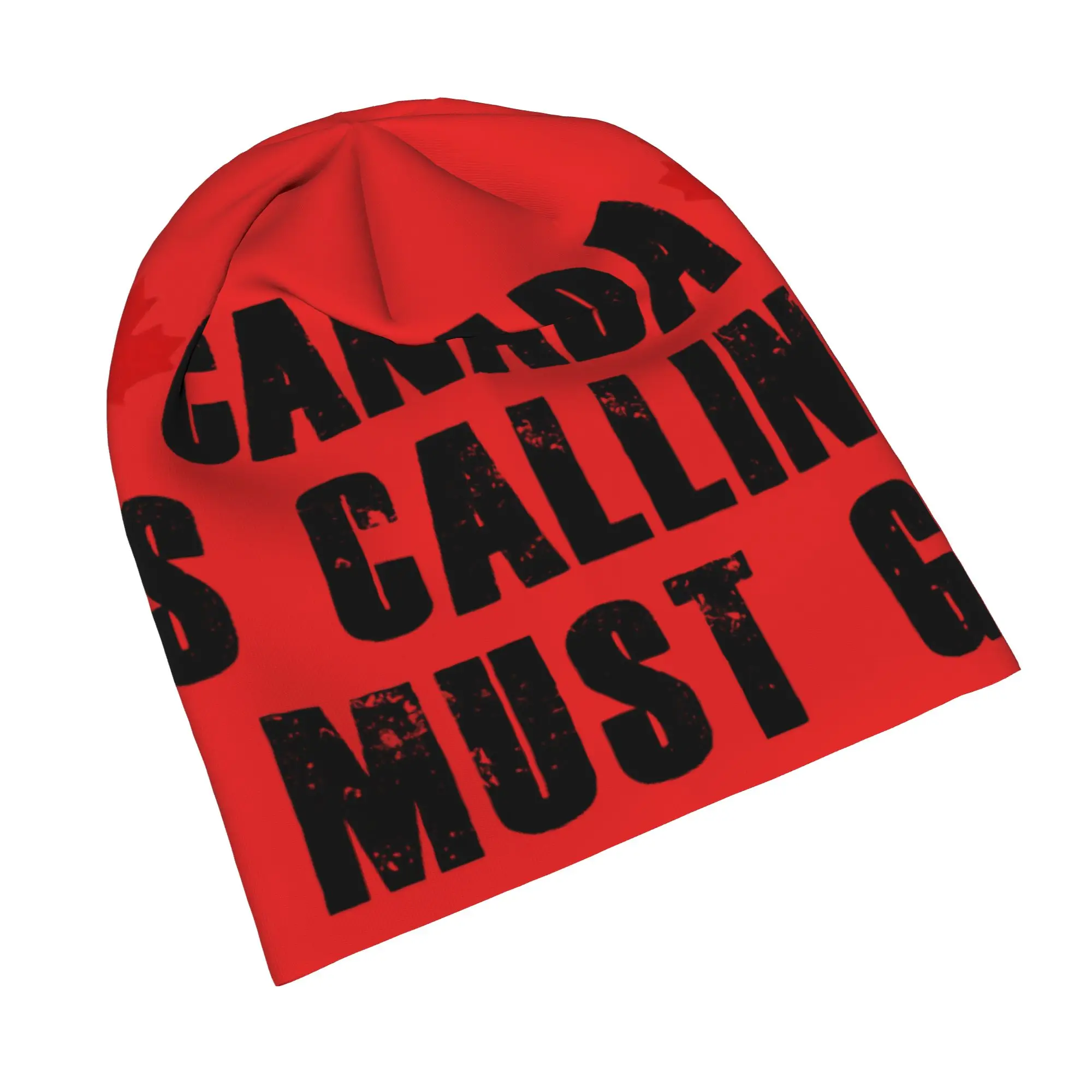 Funny Canada Is Calling and I Must Go Flag  Skull Cap Beanie Quick Dry  Climbing Hat for Men Women