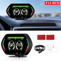 Car HUD Gauge Smart HUD Head Up Display OBD2+GPS for All Cars Auto Display F12 Universal Security Alarm Digital Odometer