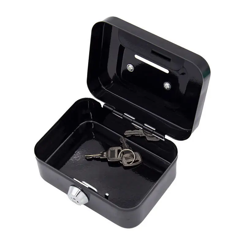 Mini Money Safe Box Key Money Holder Metal Storage Case Small Security Lock Box with Key Kids Portable Lockable Coin Boxes