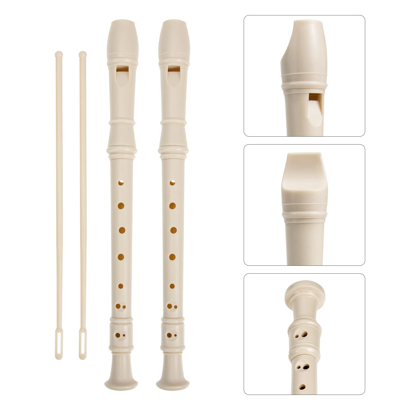 

2Sets 8 Hole Clarinet Resin Beginner Instrument Smooth Surface Safe Use Professional Practical Music Teaching Gift