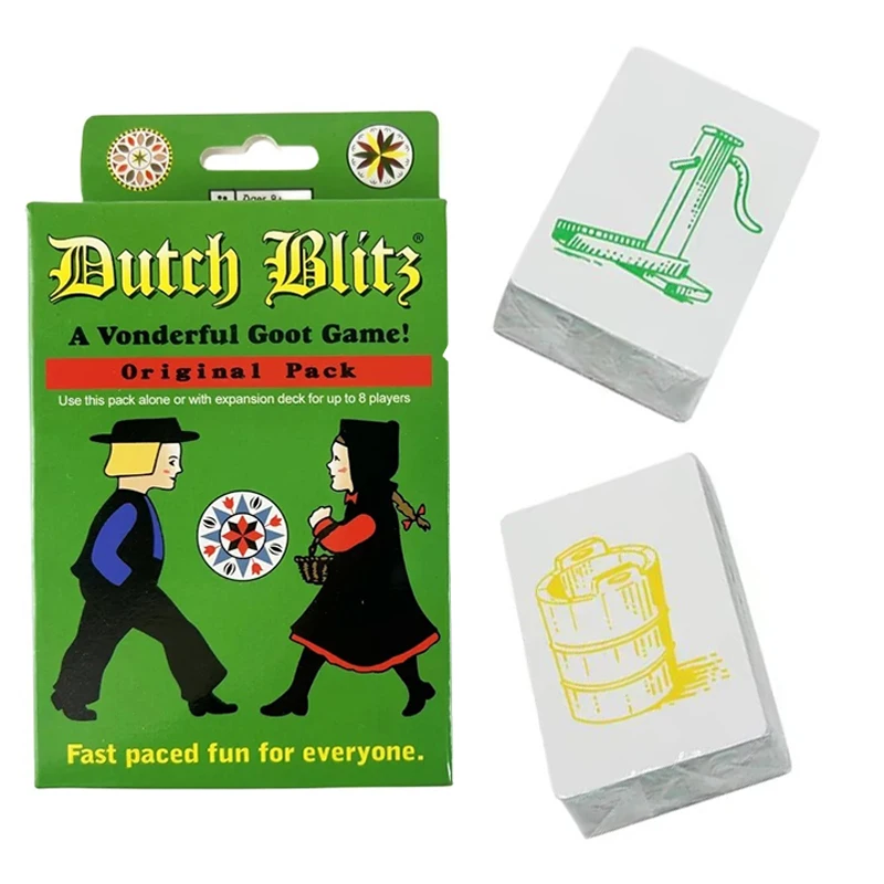 Dutch Blitz Original und erweiterte Kombination, schnelles Kartenspiel, geeignet für den Allerspaß, Familienspiel