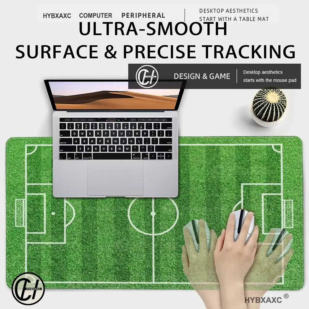 HD Football Field Mouse Pad Non-slip Locking Edge DeskMat PC Laptop Accessories Rubber Office Keyboard Large Game Carpet HYBXAXC