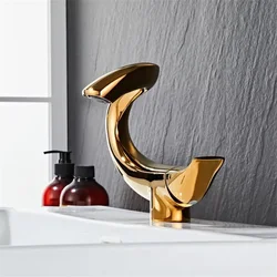 Black Bathroom Faucet Brass Gold Bathroom Basin Faucet Cold And Hot Water Mixer Sink Tap Deck Mounted Gray ChromeTap