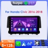 Hizpo-カーマルチメディアプレーヤー,ビデオプレーヤー,ステレオ,GPS付き,Android 13,Carplay,ヘッドユニット,Bluetooth,ラジオ,ホンダシビック10th, 2016, 2017, 2018, 2019 1