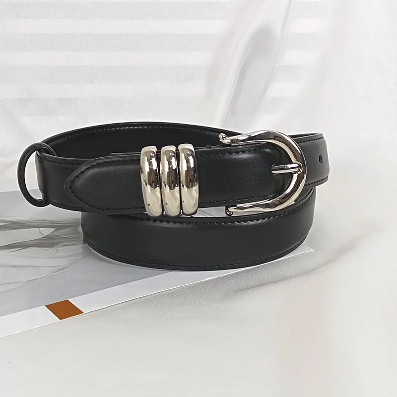 Cinturones de diseñador de lujo de alta calidad de cuero auténtico para mujer, cinturón de corsé negro gótico Punk pesado, pretina vaquera para