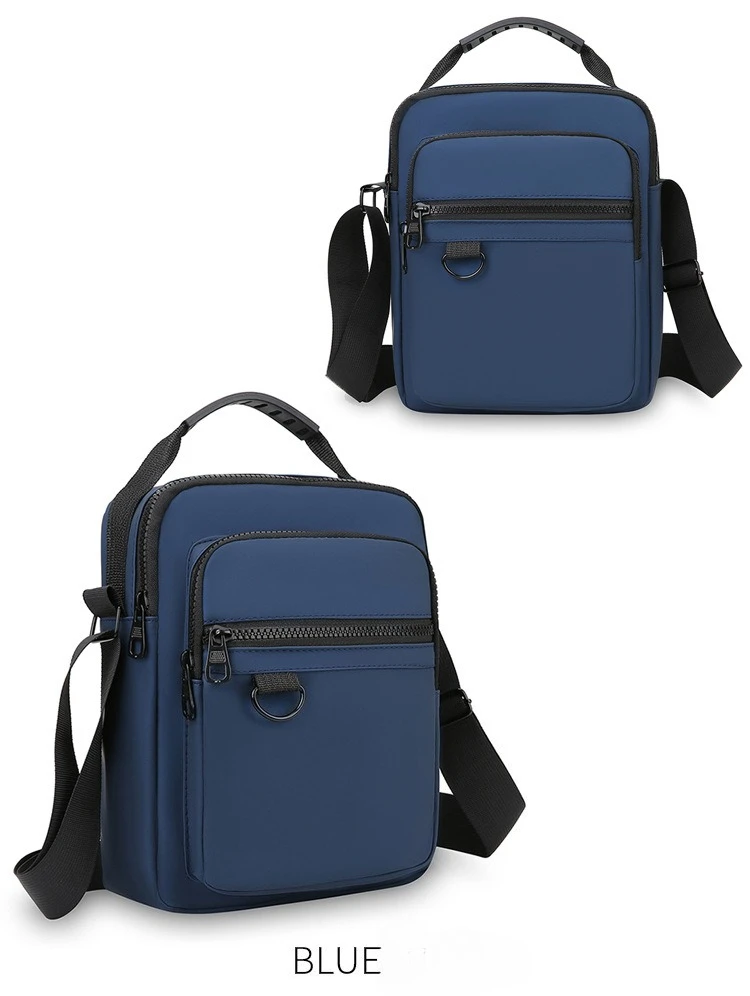 Herren-Umhängetasche, wasserdichte und strapazierfähige Geldbörse, modische Rucksacktasche mit mehreren Reißverschlüssen, Business-Reisetasche. – Detail 21