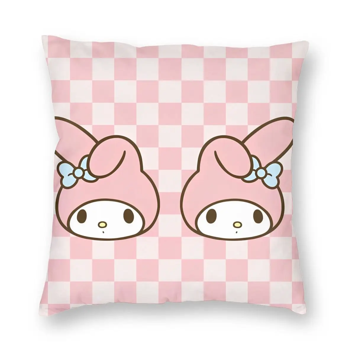 Sanrio Anime Melody Kuromi Pillowcase Double-sided Printing Cushion Cover Decoration Cute Pillow Case Cover Home Zipper 40*40cm