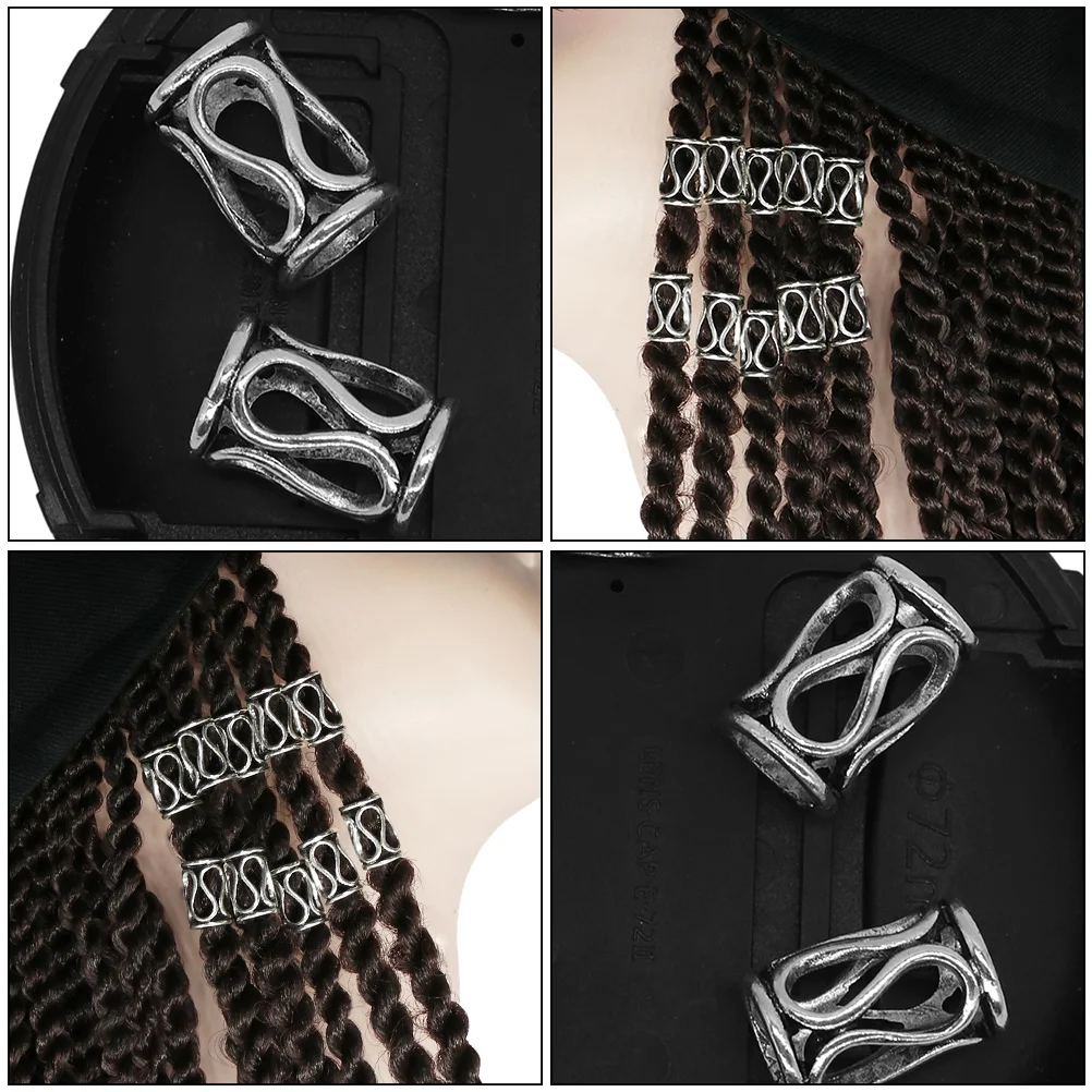 

15 Pcs Vintage Accessories Hollow Braids Rings Buckles Dreadlocks Supply Cuffs DIY Hair Tube Retro Hairstyle Decorations Hair