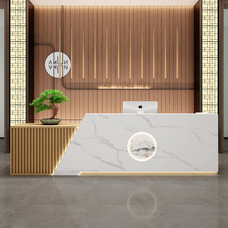 

Counter Design Reception Desks Display Commericial Promotion Customer Reception Desks Business Salon Schreibtisch Furniture