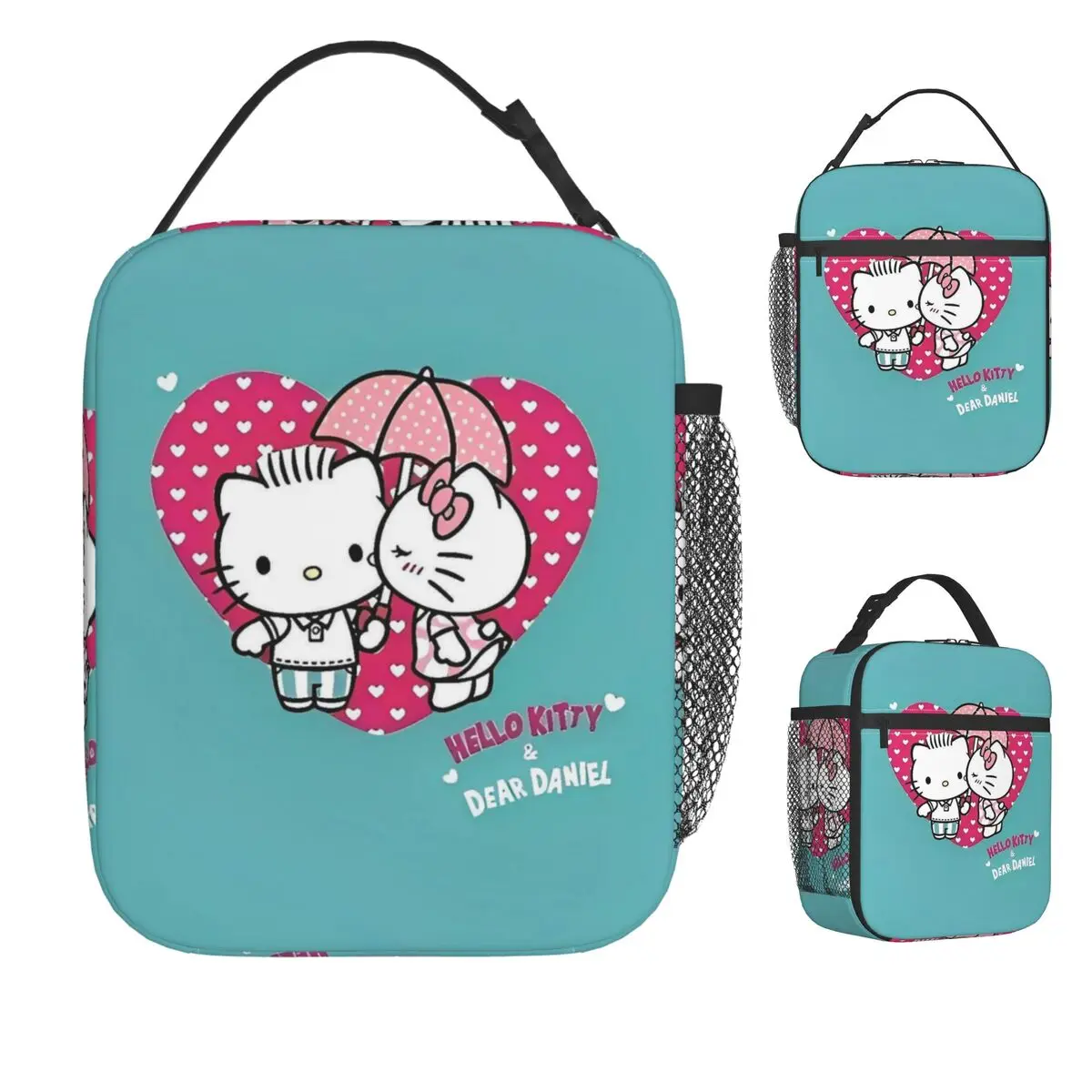 

Hello Kitty Cute Cartoon Lunch Bag Casual Lunch Box Work Portable Insulated Tote Food Bags Graphic Design Cooler Bag