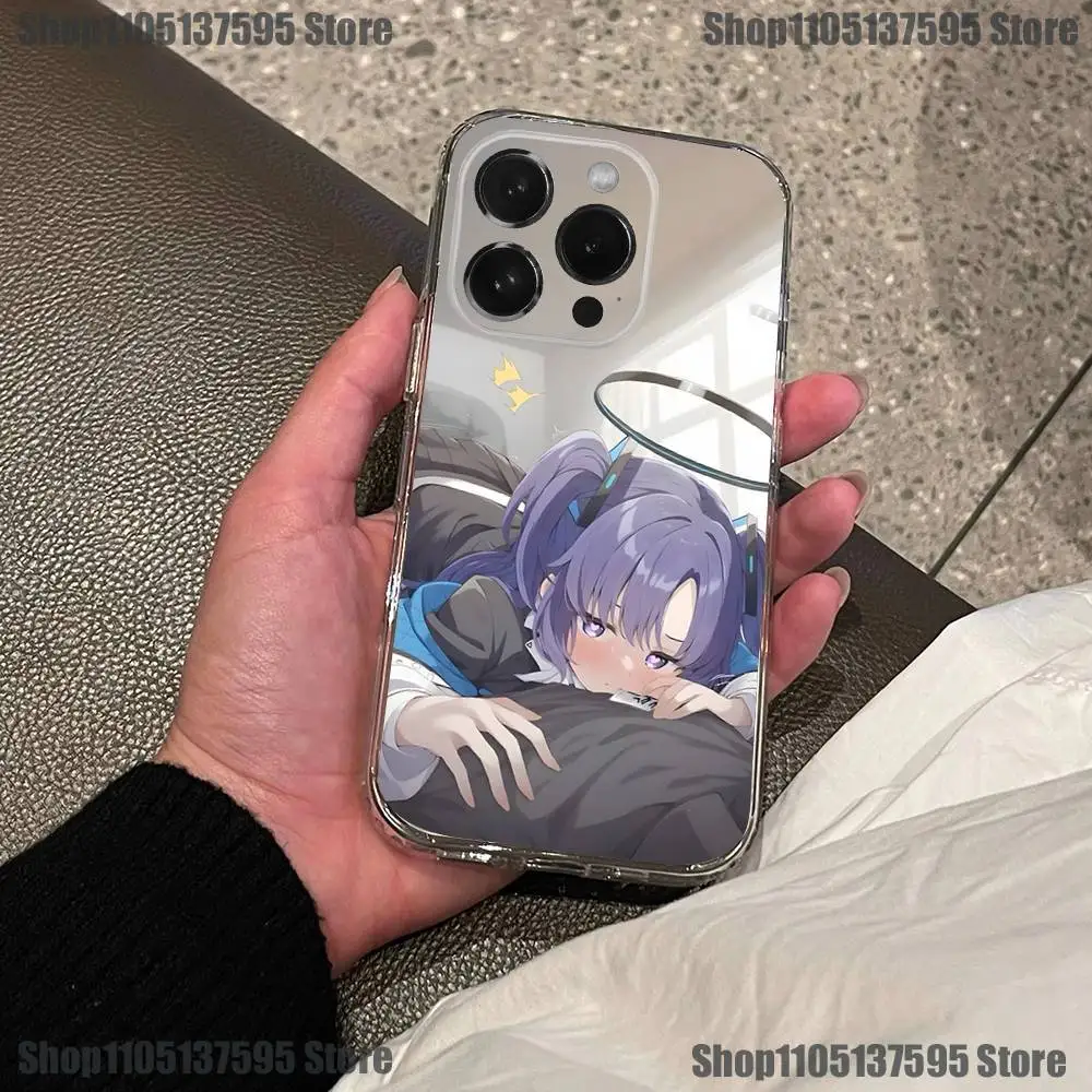 حافظة هاتف Hayase Yuuka Blue A-Archive لهاتف iPhone 17,16,15,14,13,12,11 Pro,Max,Plus,X,XS,XR,SE4,E غطاء ناعم شفاف صغير #3