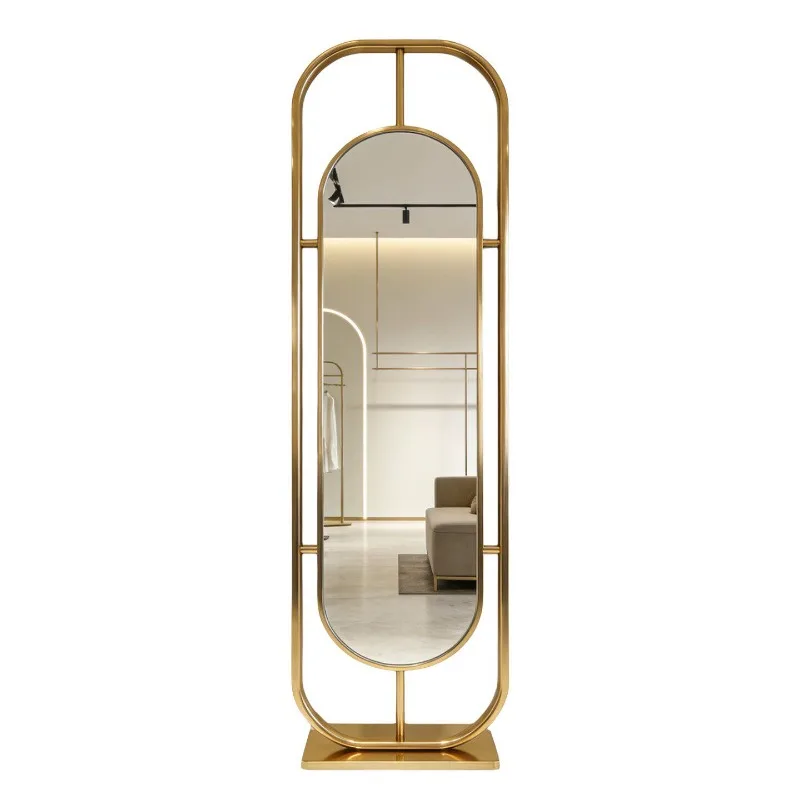 Stainless steel full-body mirror full-length mirror does not deform clothing store fitting mirror