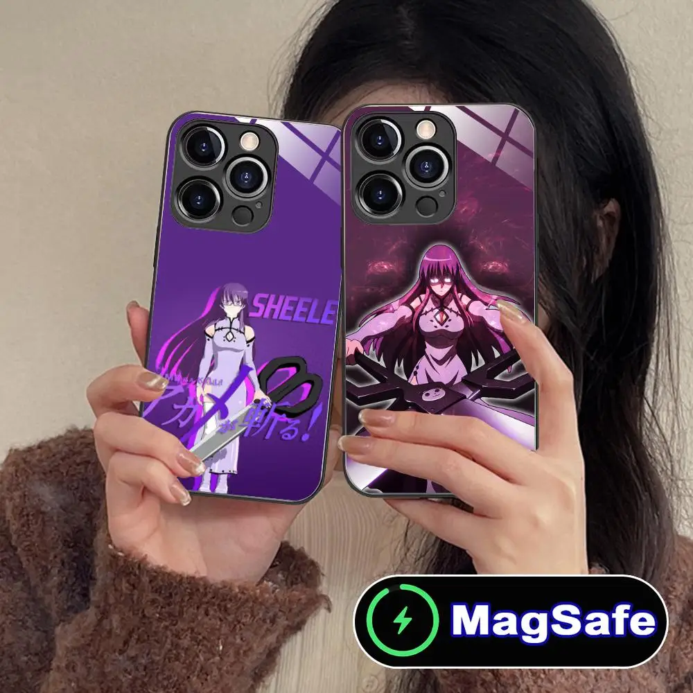

Akame Ga Kill Sheele Phone Case for iPhone 16 15 14 13 12 11 Pro Max Plus Mini MagSafe Glass Colour Printing Cover Pretty