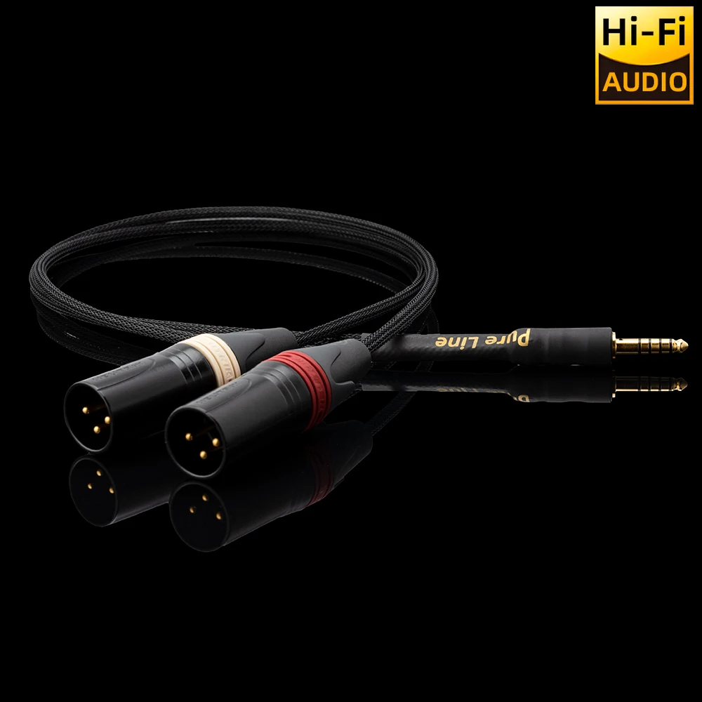 ▶Japan Mogami 4.4mm to 2 XLR Balanced Audio Cable Gold-Plated Plugs for Hi-Res DAP Headphone Amplifiers Studio Audio Interfaces​