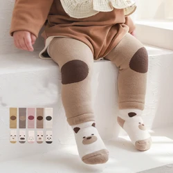 1 Set Autumn Winter Unisex Baby 0-3T Warm Cushion Anti-Skid Floor Socks Leg Warmer For Crawling Newborn Thickened Knee High Sock