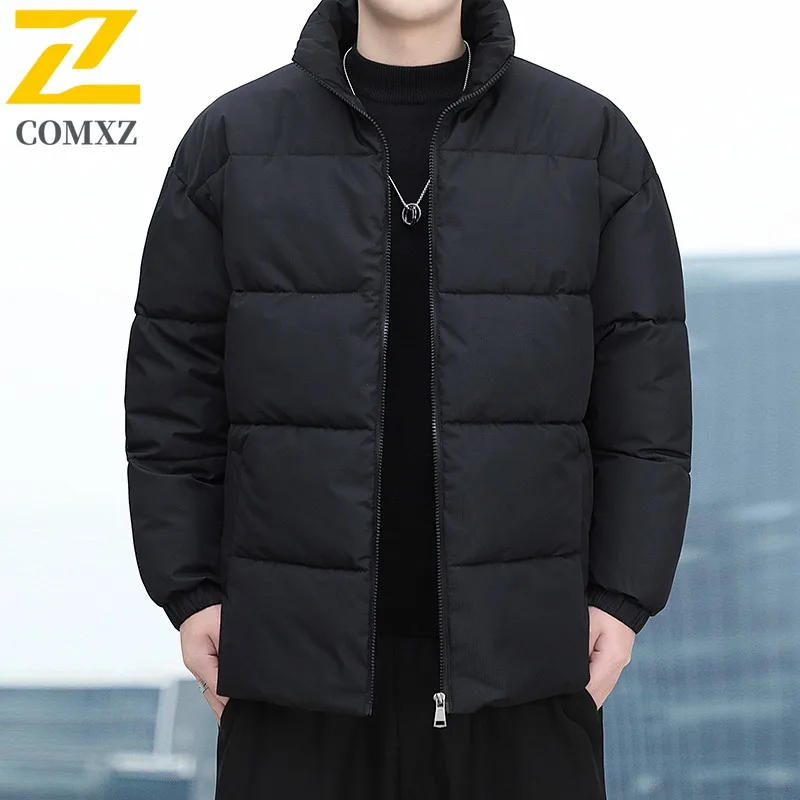 

COMXZ Men Bread Jacket Sharp Business Luxury Minimalist Windproof Golf Travel Padded Jacket 2025 Snowy High-End Winter Jacket