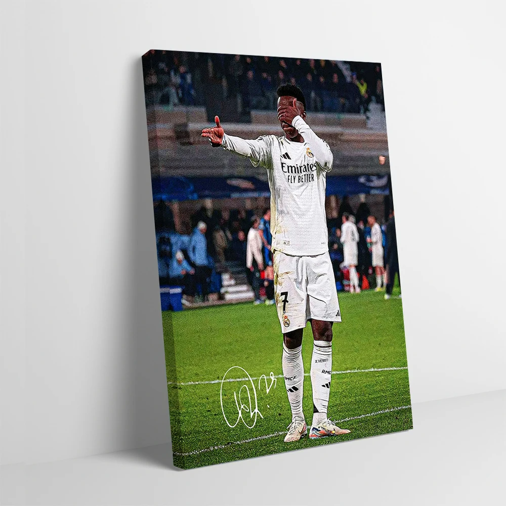 Vinicius Junior Printing Poster Customizable Pictures Wall Art Canvas Painting Gift for Bedroom Decoration Home Wand Deko Room