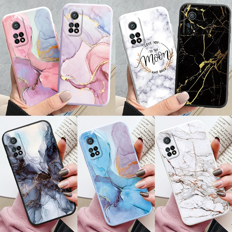 Fashion Marble Cover For Xiaomi Mi 10T Mi10T Pro 5G Soft Protective Cases Silicone Coque Bumper Fundas For Xiaomi Mi 10T Shell