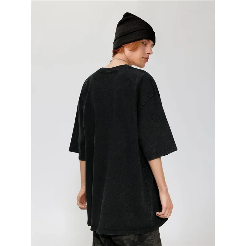 Aelfric Eden الرجال خمر المتضخم تي شيرت هزلي G طاقم الرقبة الكرتون طباعة عادية مريحة تي شيرت مجسم من الصين