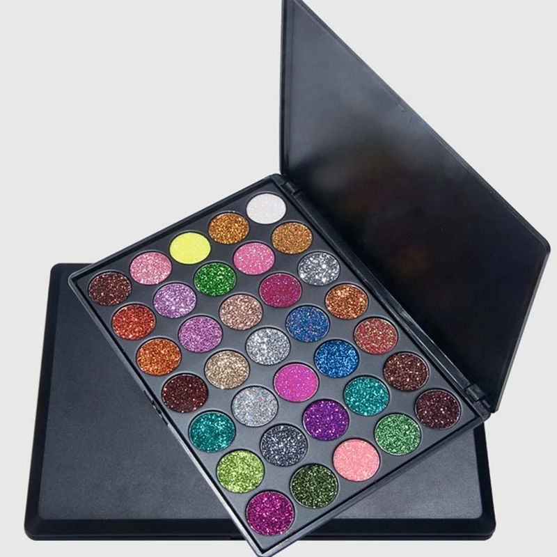 35 Kleuren Glitter Oogschaduw Oogschaduw Dienblad Matte Waterdichte Make-Up Oogschaduw Schoonheid