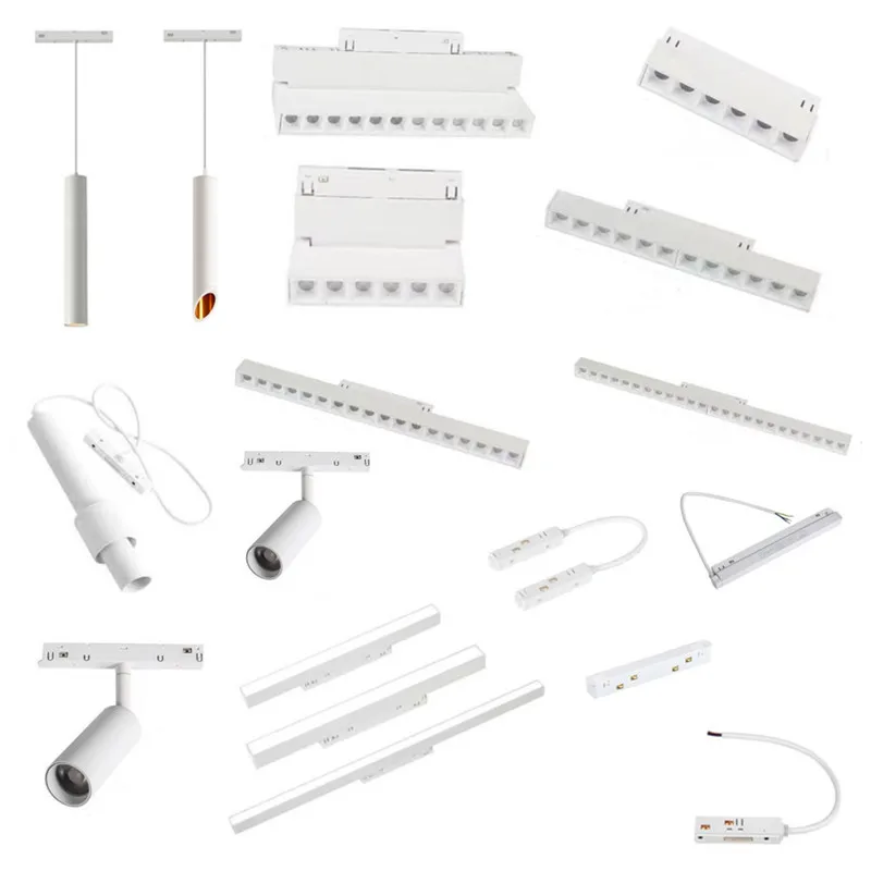 2.0 white magnetic track light DC48V LED tube light floodlight grille light intelligent Tuya Zigbee 3.0 modern home living room