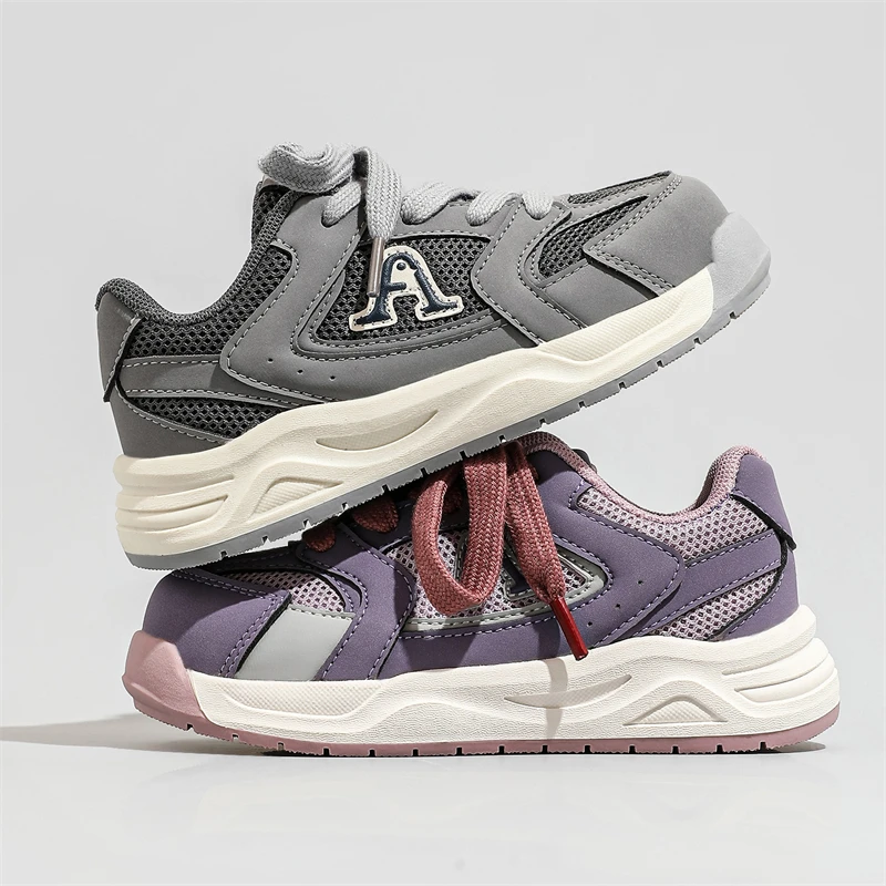 

2025 Spring Autumn New Light Soft Sole Children Shoe Style Sport Shoes Mesh Top Shoes Versatile Anti Slip Girl Shoe