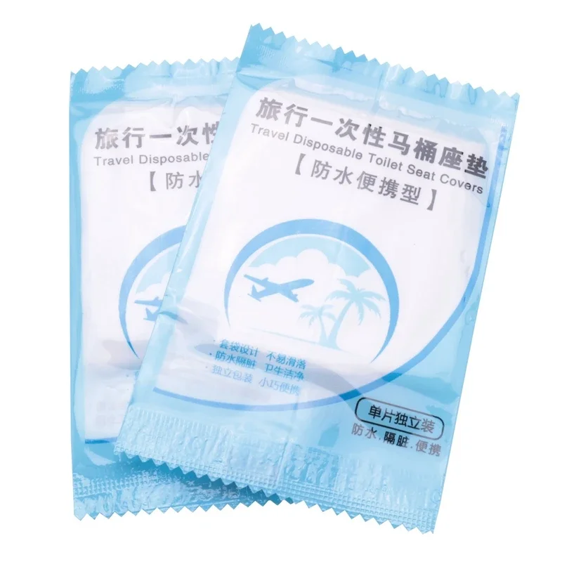 50Pcs Portable Disposable Toilet Seat Cover Safety Travel Bathroom Toilet Paper Pad Bathroom Accessories travel goods