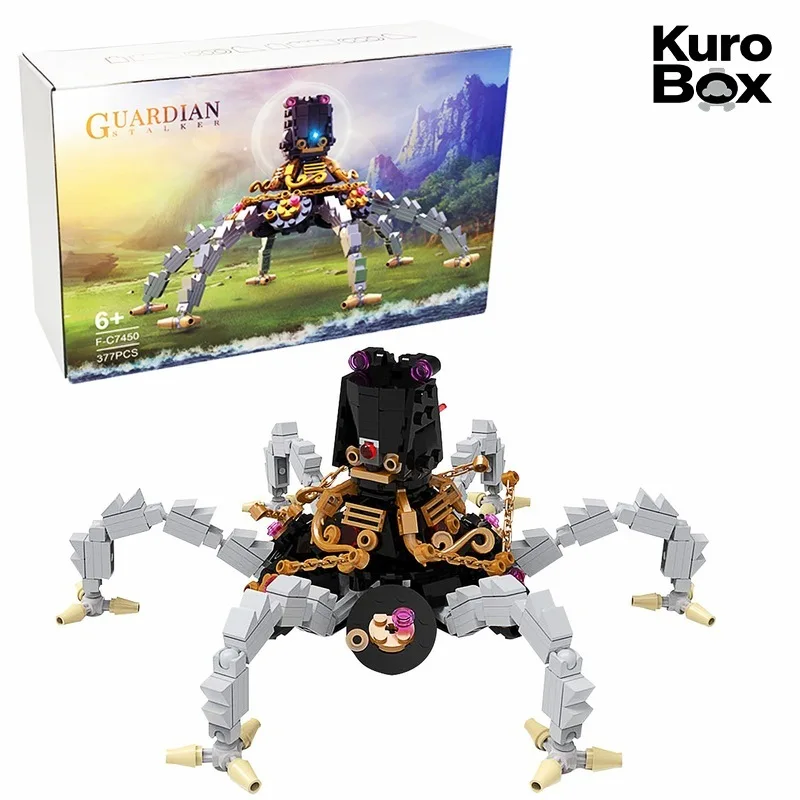 

Модель строительного блока MOC Ancient Ruins Guardian 360° ° Вращающаяся голова в сборе, фигурка кирпича, игрушечный стол, коллекционный дисплей