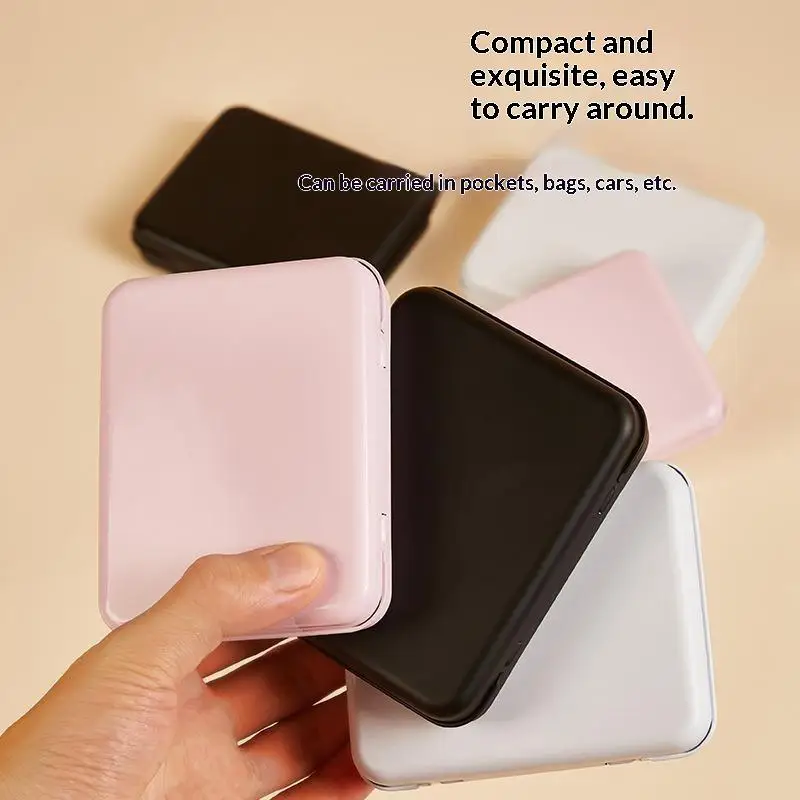 Metal Rectangular Empty Mini Tin Box Tinplate Push Candy Pill Cases Bins Jar Hinged Containers Small Organizer Storage Box