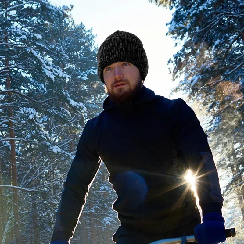 2In1 قناع قبعة صغيرة محبوك رشاقته الشتاء التزلج بالاكلافا قناع الوجه الكامل الحرارية يندبروف Coldproof تشغيل غطاء للأذنين قبعة #5