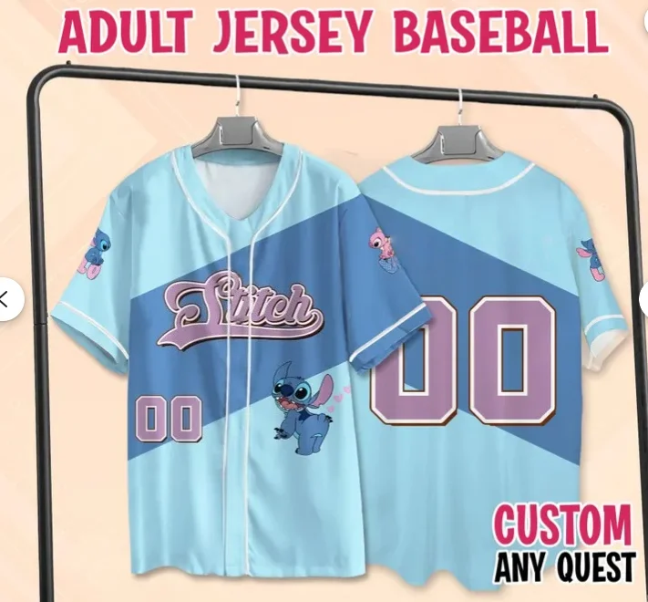 

Бейсбольная куртка Stilch 2026 в стиле аниме для мужчин и женщин, ретро, с 3D-печатью, дышащая, быстросохнущая, спортивная футболка