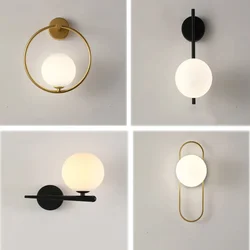 Lámparas LED de pared para interiores, candelabro de pared con bombilla G9 de 9W, interruptor nórdico, color negro y dorado, para dormitorio y pasillo