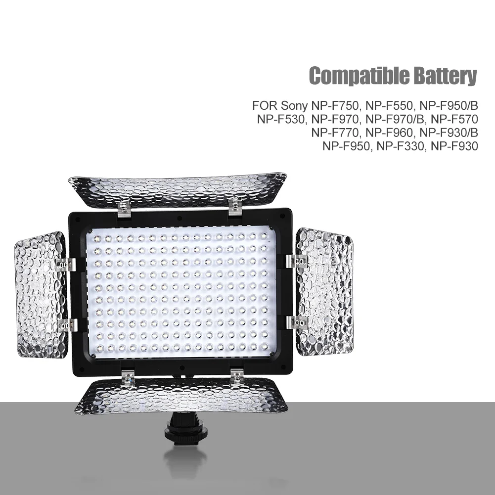 Photography Lamp Photography Light Video Lamp W160 Video Photography Light Lamp Panel 6000K LED for Camera DV Camcorder