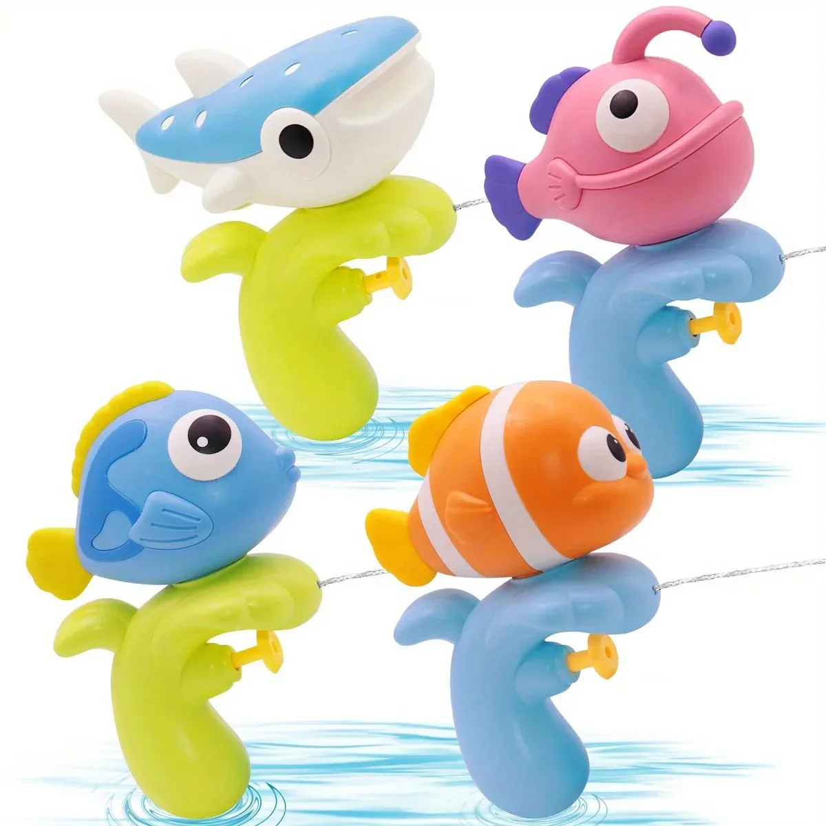 Pistola de Agua de Dibujos Animados para Niños, Mini Pistola de Agua con Forma de Animal, Juguete para Piscina, Playa y Baño, Juego de Combate Acuático al Aire Libre para Niños y Niñas