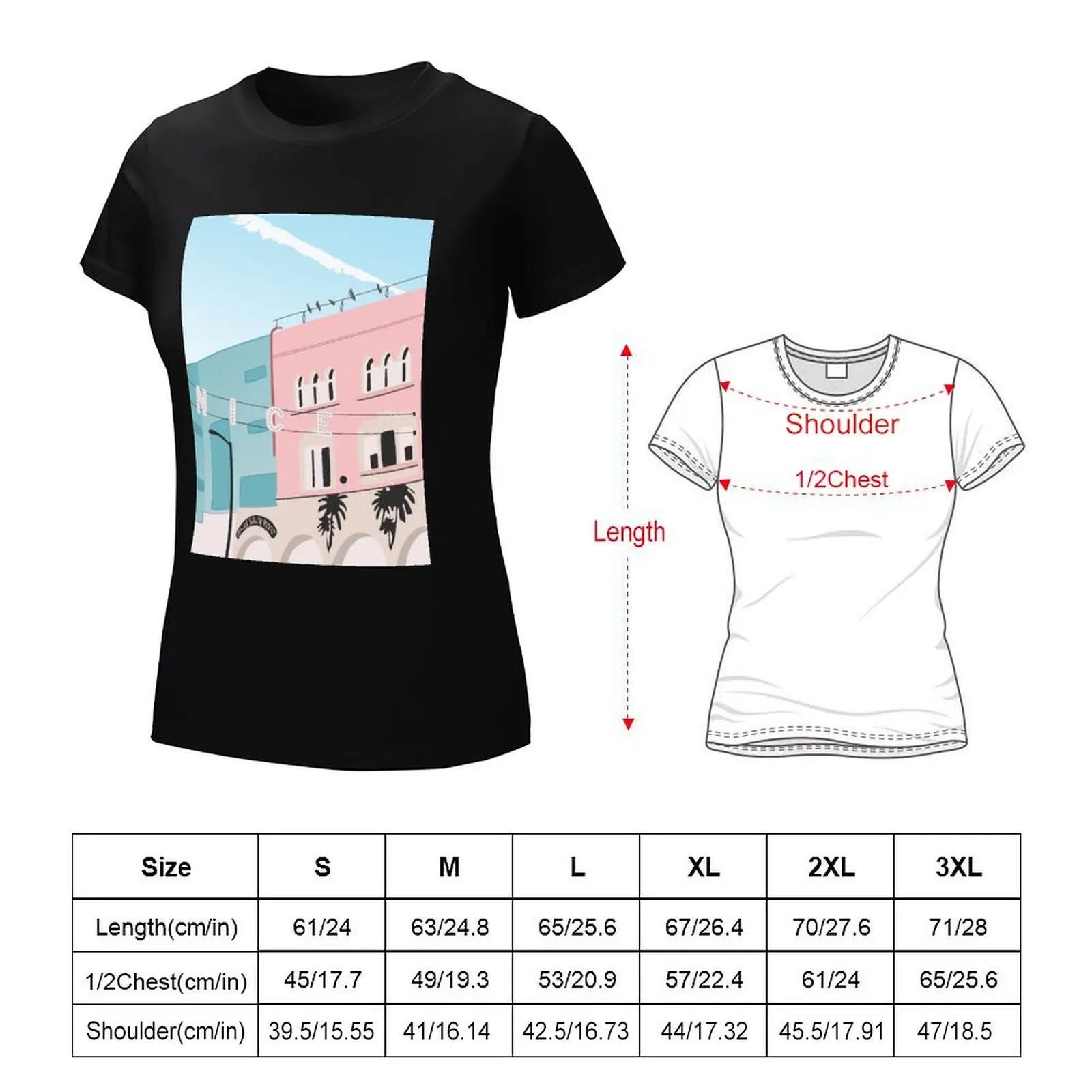 Venice T-Shirt aesthetic clothes kawaii clothes Blouse anime t-shirt dress for Women long