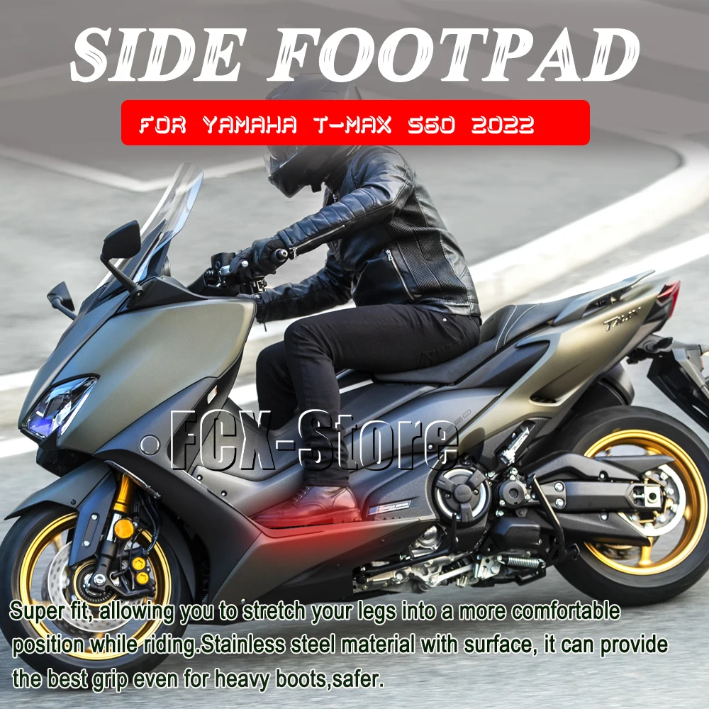 

Новинка 560 г., подножки для педалей Yamaha TMAX T-max 560 T-MAX 2022 T-MAX560 TMAX560, 1 пара, Мотоциклетные аксессуары