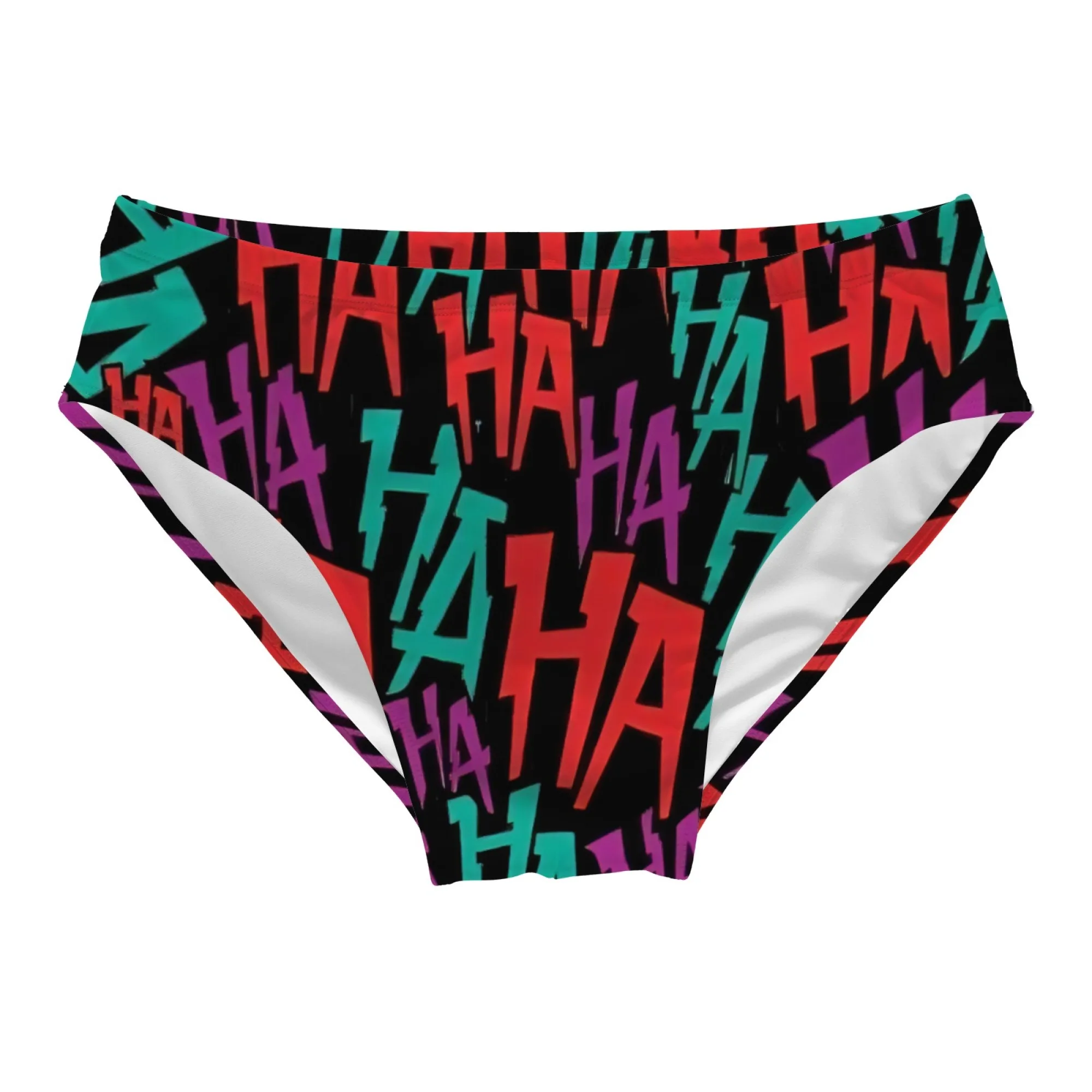 Novelty Text Printed Men's Socks Sexy Bikini Lightweight Beach Surf Shorts Breathable Pool Briefs Swimwear Party Holiday Gift