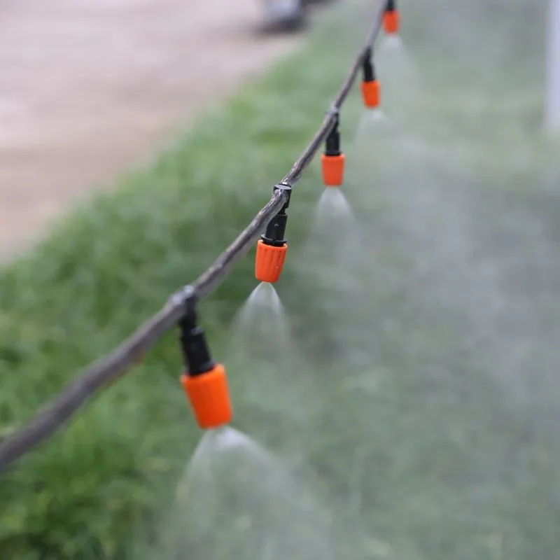 15M Adjustable Orange Misting Kit Garden Automatic Watering System Outdoor Summer Spray Cooling Humidification Irrigation Set
