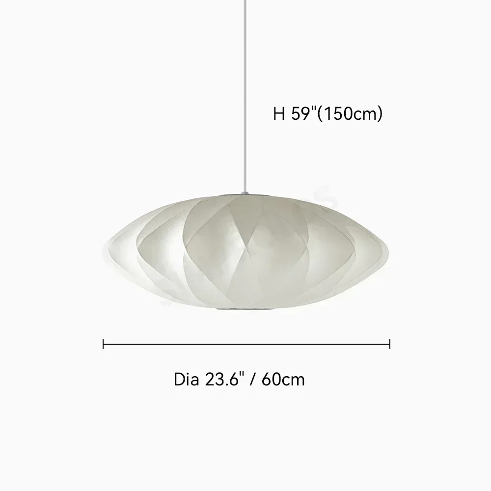Zijden stoffen LED-hanglamp Denemarken Designer Minimalistische hanglamp voor woonkamer Hotel Restaurant Nordic Home Decor
