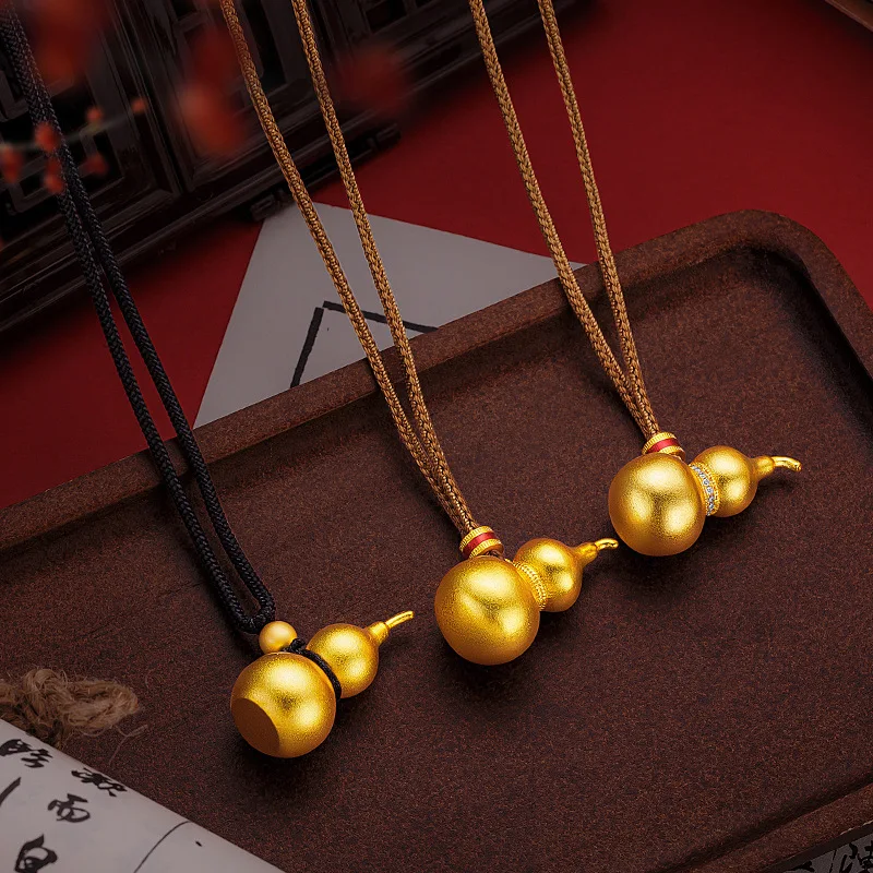 New Chinese style Chinese tide wind gourd pendant 9999gold