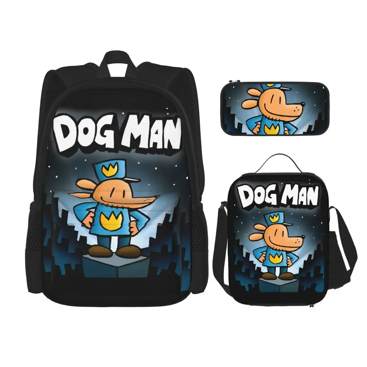 

Рюкзак Dogman для студентов, собак, мужчин, забавная сумка на плечо для щенков, сумка для обеда, пенал