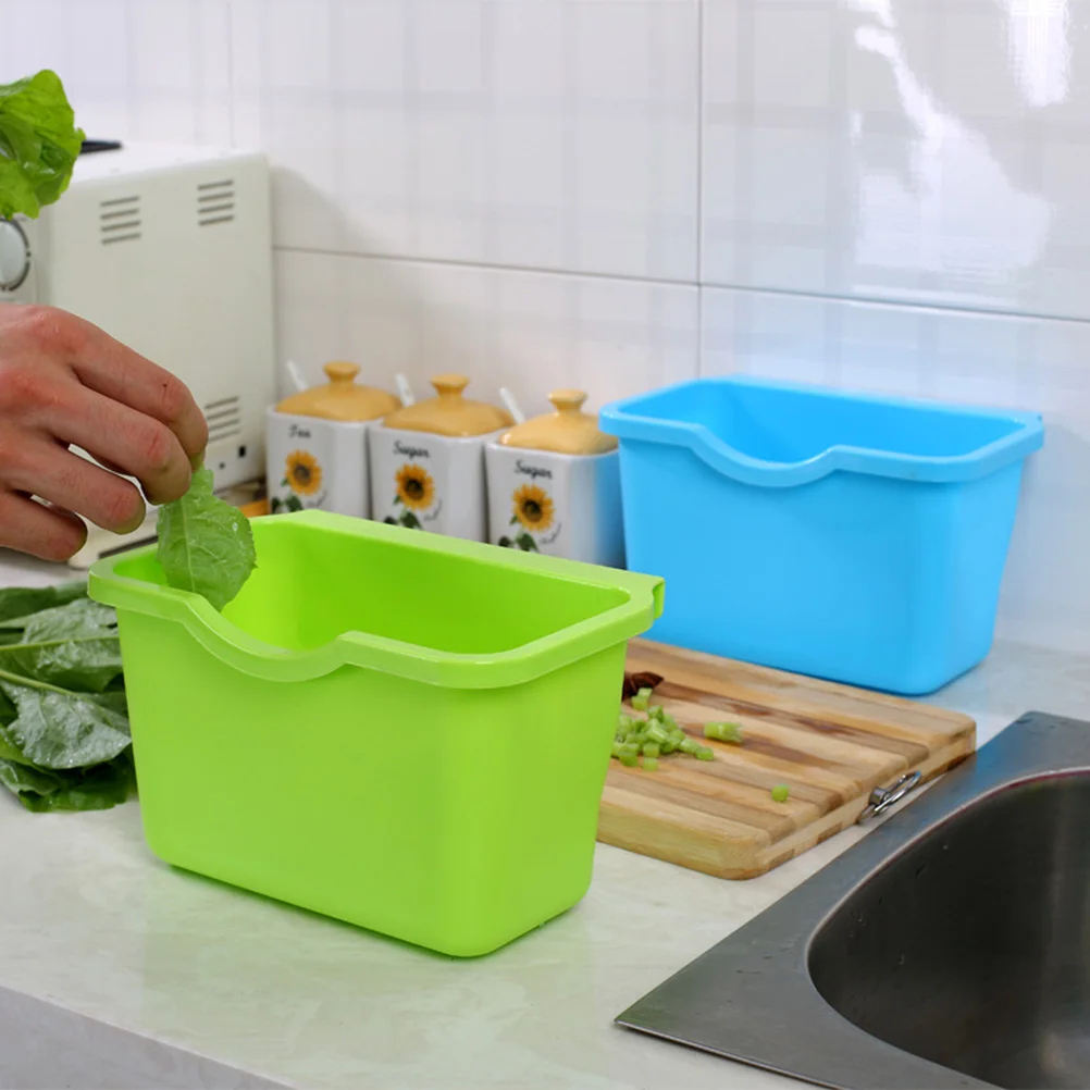 

Hanging Trash Can Waste Basket Kitchen Garbage Bin Slim Cans Storage Bag Phone Cables Key Wallet Travel Drivers Practical Design