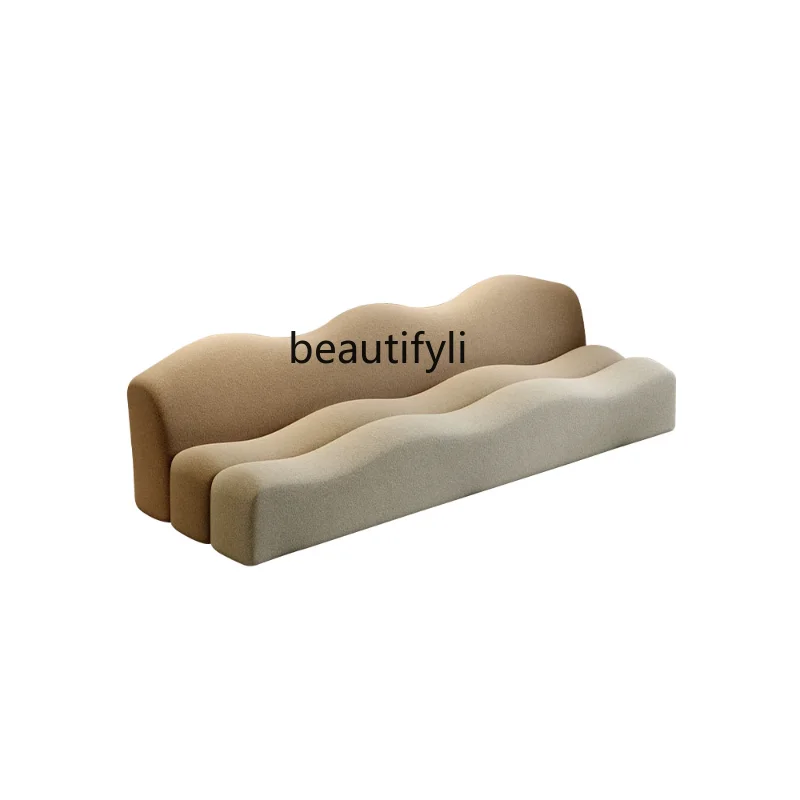 

Nordic sized living room sofa creative French cream style wave designer fabric sofa furniture living room home furniture