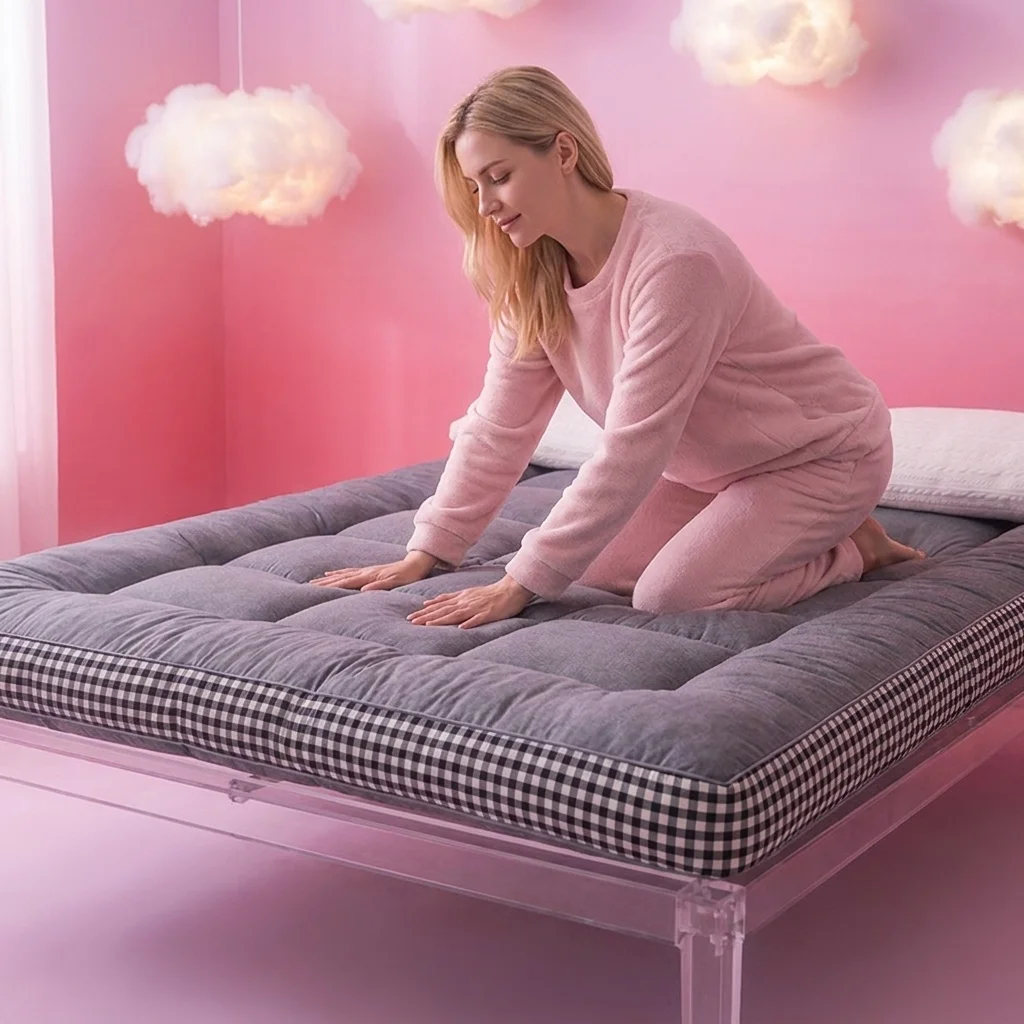 Mattress Pad Topper - Protetor de Colchão Acolchoado Grosso 1PC,