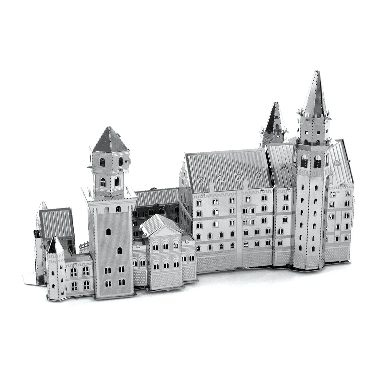 Castelo de pedra de cisne 3D kits de modelo de quebra-cabeça de metal DIY quebra-cabeças cortados a laser brinquedo para crianças