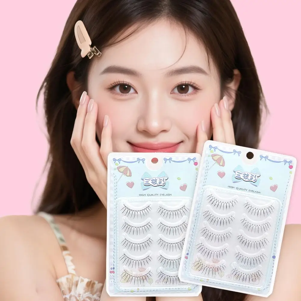 U-förmigen Falschen Wimpern Dünnen Stiel Natur Curling Up-Tool INS Falsche Koreanische Make-Up Lash Streifen Wimpern Verlängerung Volle idol H5A8