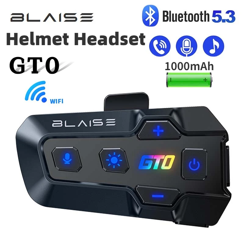 BLAISE Motorradhelm-Headset GT0 Drahtloser wasserdichter Kopfhörer Bluetooth 5.3 MP3-Musik-Player Super Long Standby