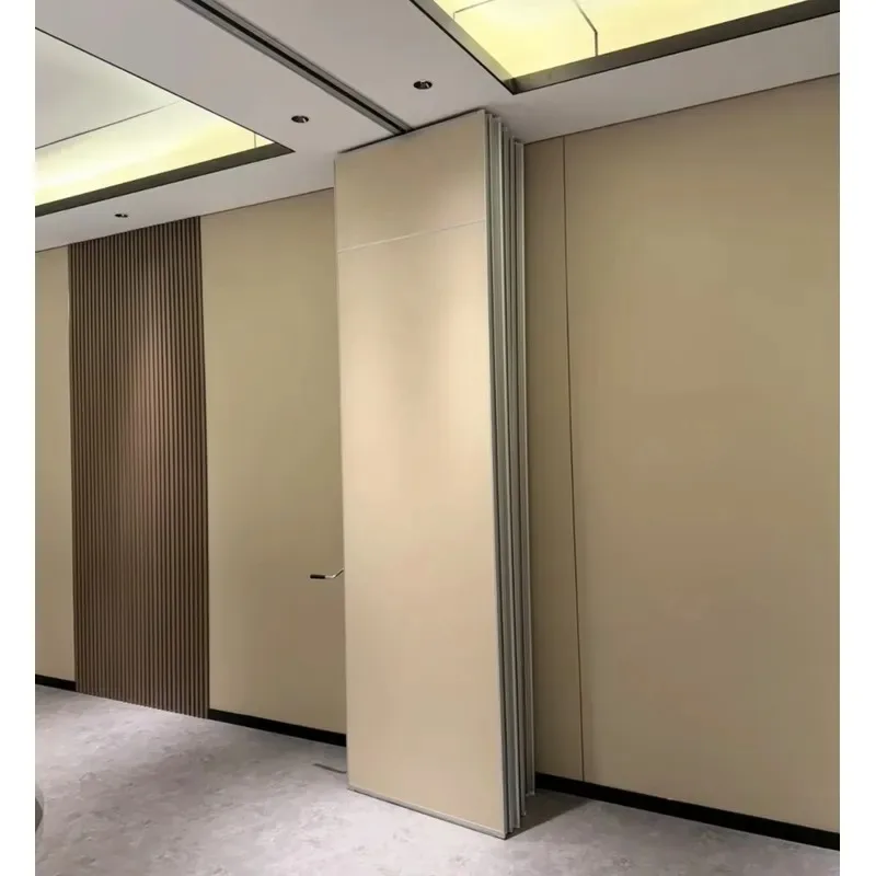 Operable removable partition baffle with aluminum track Cheap electric sliding folding baffle