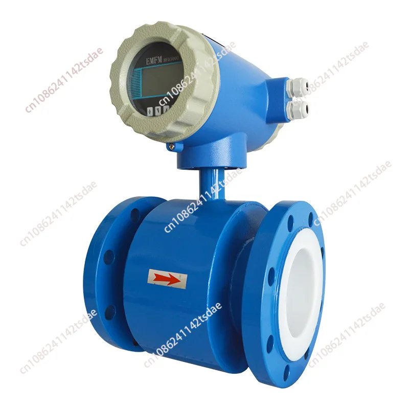 Intelligent electromagnetic flowmeter sewage split integrated pipeline type high-precision digital display sensor